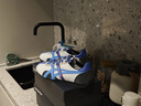 Onitsuka Tiger鬼塚虎新款男女款運動(dòng)休閑鞋  賽車(chē)風(fēng)休閑鞋 RUNSPARK 2.0 白色/藍色 38 曬單實(shí)拍圖