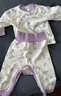 貝瑞加（Babyprints）嬰兒家居服套裝男女寶寶純棉秋衣秋褲護肚內衣柔軟上衣褲子 紫80 曬單實(shí)拍圖