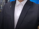 海瀾之家（HLA）西服套裝男春秋新輕商務(wù)經(jīng)典系列西裝套裝 黑色02【西服+西褲】 L 175/96B推薦138~150斤 曬單實(shí)拍圖