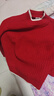 班尼路（Baleno）女童紅色毛衣2025秋冬新年款針織衫兒童拜年服上衣女孩過(guò)年衣服冬 曬單實(shí)拍圖