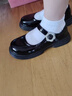 DUTRIEUX兒童皮鞋女學(xué)院風(fēng)小皮鞋黑色新款公主鞋小女孩表演時(shí)尚單鞋演出鞋 女童時(shí)尚休閑小皮鞋【黑色小花】 30  碼【內長(cháng)約18.3cm】尺碼偏小 曬單實(shí)拍圖