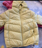 笛莎（DEESHA）童裝女童2025秋冬短款三防輕薄羽絨服外套 暖芥黃 160 曬單實(shí)拍圖