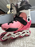 micro邁古輪滑鞋兒童溜冰男女硬殼平花micro直排旱冰鞋 S6N粉色套裝S碼 曬單實(shí)拍圖
