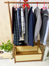 老竹匠簡(jiǎn)易衣架落地晾衣架掛衣服客廳家具衣帽架臥室掛衣架床頭置物架子 曬單實(shí)拍圖
