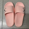 秋沐熙防滑靜音拖鞋女士EVA厚底軟彈按摩浴室室內軟底拖 桃粉色 38-39 曬單實(shí)拍圖