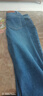 伊芙麗（eifini）朱珠代言【萬(wàn)向彈】伊芙麗九分喇叭進(jìn)口紗線(xiàn)水洗牛仔褲26春新品女 牛仔藍 XL 曬單實(shí)拍圖