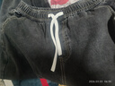 頂峰保羅（Dingfengbaoluo）男士牛仔褲春夏季復古休閑直筒簡(jiǎn)約寬松百搭闊腿長(cháng)褲SSD89黑灰2XL 曬單實(shí)拍圖