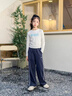 moonkids童裝女童直筒休閑褲2026春季新款兒童褲子韓版洋氣闊腿褲春裝長(cháng)褲 15357藏青色闊腿褲 130 cm 曬單實(shí)拍圖