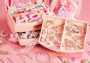 迪漫奇兒童首飾禮盒玩具套裝女孩生日禮物DIY飾品打扮收納飾品盒165件套 曬單實(shí)拍圖