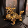 鑫大華威（xindhw）八卦銅龍龜擺件黃銅金錢龜招財(cái)霸下龍頭龜家居客廳辦公室桌裝飾品 小號(hào)龍龜帶底座13*13*13.5cm 曬單實(shí)拍圖