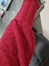 歌莉婭（GOELIA）新年紅品女裝上衣新款高級感天絲套頭衫紅色圓領(lǐng)毛衣1C2R5J020 53R椒紅 M 曬單實(shí)拍圖