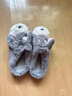 細細條（XIXITIAO）冬季軟底防滑保暖學(xué)生家居毛毛鞋女ins日系可愛(ài)狗狗棉拖鞋 灰色 36-37 曬單實(shí)拍圖