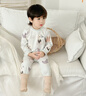 歡喜小熊嬰兒純棉無(wú)骨秋衣秋褲兒童秋季分體圓領(lǐng)內衣套裝寶寶春秋季衣服 曬單實(shí)拍圖