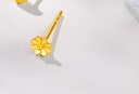 菜百首飾黃金耳釘 足金新款時(shí)尚閃耀金星星/桃心/小雛菊疊搭耳飾 YZ 黃金耳飾（單只） 約0.31g（小雛菊） 曬單實(shí)拍圖