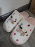 名創(chuàng  )優(yōu)品（MINISO）彩點(diǎn)狗狗卡通趣味毛毛居家鞋女秋冬可愛(ài)棉拖鞋月子鞋白粉38-39 曬單實(shí)拍圖