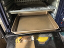 加厚家用商用大長(cháng)方形烤盤(pán) 碳鋼烘焙烤盤(pán)蛋糕 面包店不沾蛋糕烤盤(pán) 11英寸淺盤(pán)+油紙 曬單實(shí)拍圖