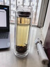 蘇泊爾（SUPOR）玻璃杯茶水分離男款水杯雙層高硼硅玻璃耐高溫大容量泡茶杯子禮物 行硯黑400mL 曬單實(shí)拍圖
