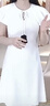 PORTS寶姿 商場(chǎng)同款新品女裝甜美荷葉系帶連衣裙三醋纖SL8D049KWB008 白色 M 6 曬單實(shí)拍圖