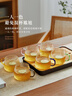 茗光茶杯玻璃水杯家用泡茶杯帶把手耐熱喝水杯子牛奶杯 曬單實(shí)拍圖