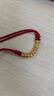 潮宏基 黃金盤(pán)纏金手鏈女本命年足金錘紋碎金圈紅繩手串 計價(jià) 盤(pán)纏金 3.4克 曬單實(shí)拍圖