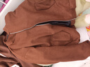 紅蜻蜓美式復古棕色外套女春秋新款辣妹短款寬松夾克上衣 棕色 L （推薦115-130斤） 曬單實(shí)拍圖