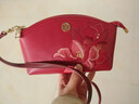 天煦情人節禮物斜挎小包女新款大氣媽媽白色刺繡單肩包女士手拿包 紅色-禮盒款 曬單實(shí)拍圖