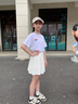 moonkids童裝女童運動(dòng)速干網(wǎng)球裙2026春季新款兒童百褶半身短裙春裝白裙子 4452白色百褶短裙 120 cm 曬單實(shí)拍圖