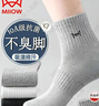 貓人男士襪子男透氣防臭吸汗100%純棉中筒襪抑菌運動(dòng)休閑籃球襪 曬單實(shí)拍圖