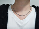 周生生  Pt950鉑金項鏈百搭白金項鏈 素鏈鎖骨鏈女款35566N計價(jià) 40厘米 - 8.67克(含工費620元) 曬單實(shí)拍圖