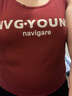 NVG·YOUNG意大利小帆船涼感短款背心女士撞色字母印花修身內搭外穿無(wú)袖上衣 曬單實(shí)拍圖