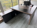 歐塔老板辦公桌簡(jiǎn)約現代總裁桌大班臺經(jīng)理大板桌辦公桌椅組合 1.6m老板桌（加厚）+側柜 曬單實(shí)拍圖
