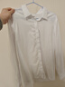韓曼柯（HANMANKE）桑蠶絲襯衫女長(cháng)袖高級垂感襯衣商務(wù)職業(yè)正裝上衣氣質(zhì)通勤白襯衫 曬單實(shí)拍圖