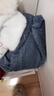 左西女童牛仔褲春裝兒童喇叭褲長(cháng)褲2026新款中大童褲子潮 牛仔色 150 曬單實(shí)拍圖