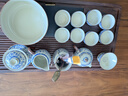 不拙汝窯茶具整套高檔功夫茶具辦公用家庭用青花瓷蓋碗14入泡茶套裝 曬單實(shí)拍圖