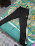 阿迪達斯（adidas）運動(dòng)褲男秋季防風(fēng)休閑衛褲健身跑步運動(dòng)褲 黑白收腿褲 M 曬單實(shí)拍圖