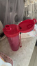 特百惠（Tupperware）茶韻500ml塑料杯男女士學(xué)生運動(dòng)水杯子大容量泡茶杯 美唇紅 曬單實(shí)拍圖