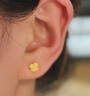周六福  黃金耳釘女足金四葉草耳飾送老婆 計價(jià) 0.91g 曬單實(shí)拍圖