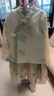 安妮優(yōu)兒兒童春馬面裙女童夏季套裝新中式國風(fēng)唐裝女孩古風(fēng)漢服 綠色 150 曬單實(shí)拍圖