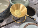 津盼黃銅茶漏過(guò)濾網(wǎng)高檔公道杯茶隔茶濾托架茶水分離泡茶器具茶具配件 茶漏+底座兩件套 曬單實(shí)拍圖
