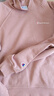 Champion春秋新款閨蜜刺繡LOGO連帽套頭衛衣女款上衣清新休閑學(xué)院風(fēng) 豆沙粉 S 曬單實(shí)拍圖