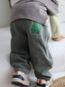 齊齊熊（ciciibear）[彎刀褲防褪色]齊齊熊寶寶褲子春款男童牛仔褲兒童休閑褲2026新款 淡灰綠 90 曬單實(shí)拍圖