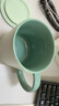 北鼎（Buydeem）馬克杯實(shí)用陶瓷水杯情侶杯咖啡茶杯可愛(ài)創(chuàng  )意禮物辦公早餐杯杯蓋 【淺杉綠】350ml馬克杯 曬單實(shí)拍圖
