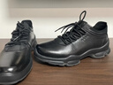 百麗厚底增高健步鞋男25秋新抓紋牛皮戶(hù)外休閑運動(dòng)鞋A2215CM5預售 黑色 41 (255mm) 曬單實(shí)拍圖
