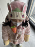 牧萌兒童圍巾秋冬季護脖男女童保暖毛線(xiàn)針織帽寶寶學(xué)生時(shí)尚圍巾 粉色 曬單實(shí)拍圖