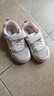 回力童鞋網(wǎng)面板鞋魔術(shù)貼休閑鞋子女童中大童運動(dòng)鞋 白粉 27 曬單實(shí)拍圖