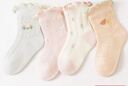 棉奇熊嬰兒襪子夏季薄款純棉網(wǎng)眼襪寶寶木耳邊夏天透氣短襪新生初兒薄襪 YW69-4雙【A類(lèi)棉 柔軟透氣】 1-3歲 -L碼 腳長(cháng)11-13cm 曬單實(shí)拍圖