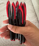 uni三菱 uni-ball AIR黑科技紅色中性筆高顏值0.5紅筆簽字筆商務(wù)直液式水筆水性筆 UBA-188M 12支 曬單實(shí)拍圖