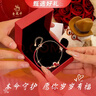老鳳祥馬年本命年紅瑪瑙手鏈女款紅繩招財生日38女神節禮物女友老婆 曬單實(shí)拍圖