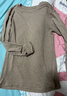 優(yōu)衣庫女裝HEATTECH EXTRA WARM混紡圓領(lǐng)T恤/長(cháng)袖9%羊絨478955 478955/32深米色 L 曬單實(shí)拍圖
