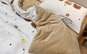 浪莎（LangSha）牛奶絨床上用品四件套冬季加厚保暖雙面絨被套罩床單宿舍床套件三 彩虹小熊【加絨加厚/一觸即暖】 1.8m 床單款 四件套-被套200x230cm 曬單實(shí)拍圖